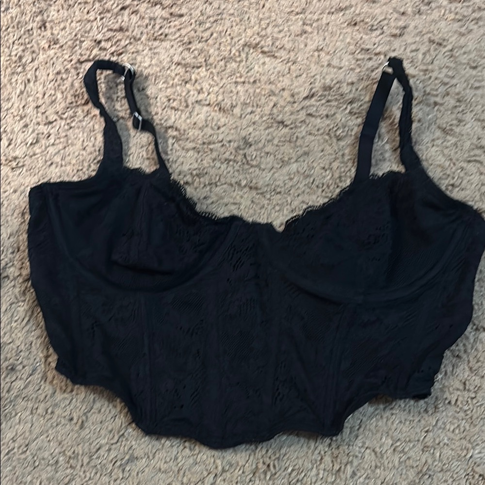 Black Lace Bustier Top corset